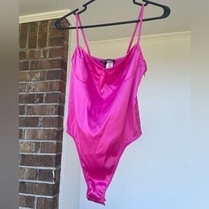 Victoria's Secret Fuchsia Satin Chemise